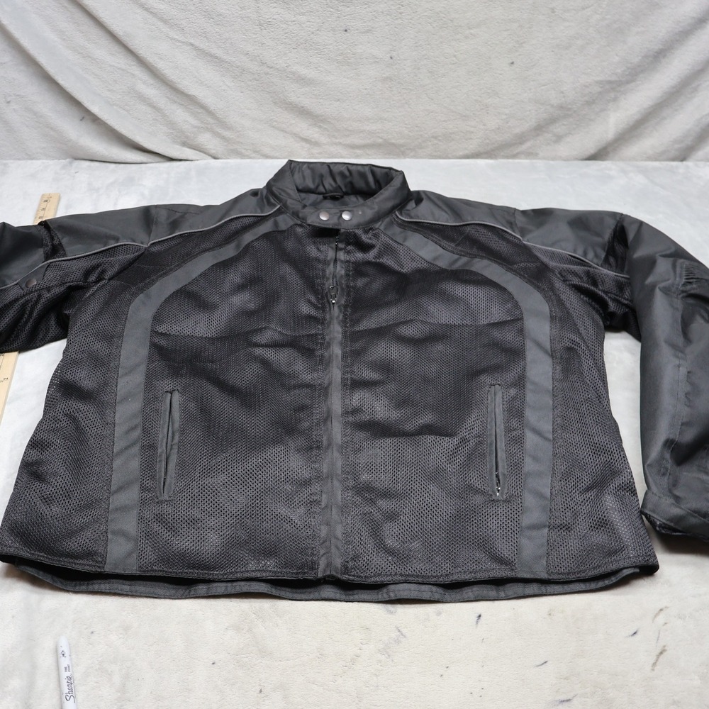 Dream Apparel Jacket Mens XXL Black Mesh Motorcycle Quilted Lined Riding Gear